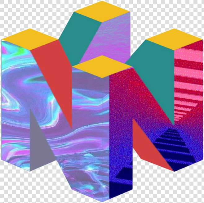  vaporwaveart  n64  nintendo64  64  nintendo  vaporwave   Transparent Nintendo 64 Logo Png  Png DownloadTransparent PNG