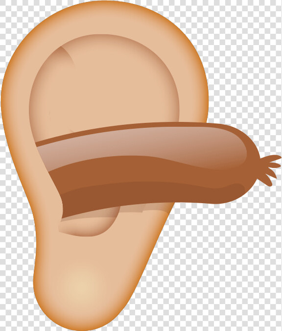 Weird Ear Emoji Result   Sausage In The Ear  HD Png DownloadTransparent PNG