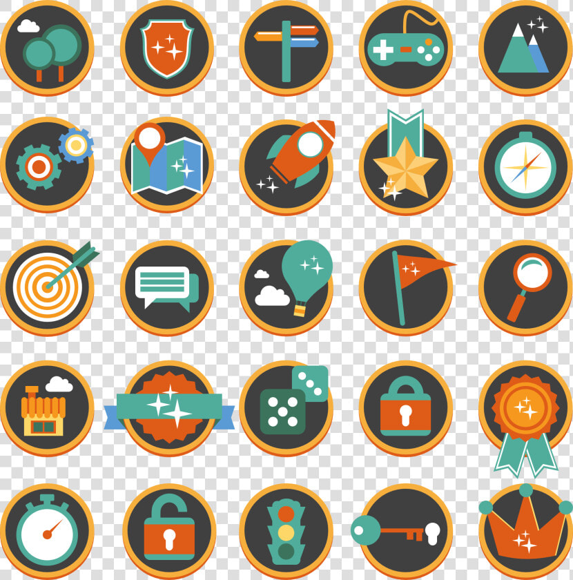 Flat Gamification Icons The Icon Set Created 100  In   Icon  HD Png DownloadTransparent PNG