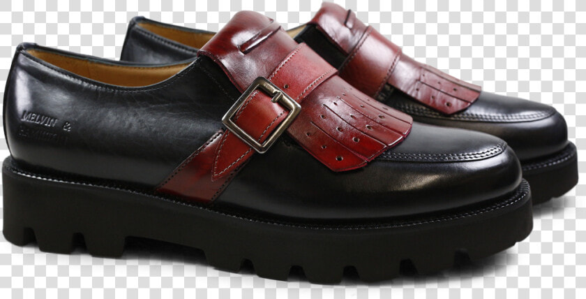 Monks Kelly 14 Black Strap Burgundy   Slip on Shoe  HD Png DownloadTransparent PNG