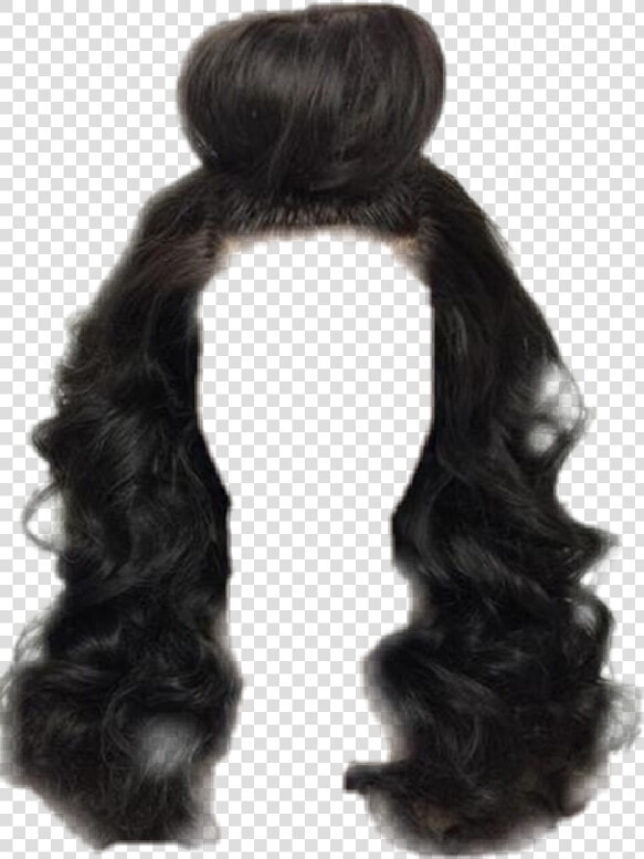  hair  wig  wigs   Hair Long Black Png  Transparent PngTransparent PNG