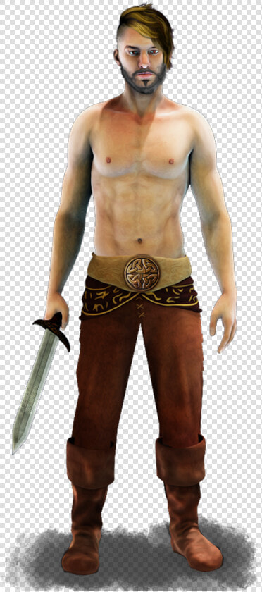 Warrior  Male  Sword  Muscular  Strong  Hero  Celt   Male Warrior With Sword  HD Png DownloadTransparent PNG