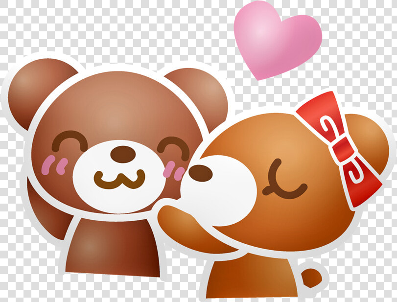 Valentine Romantic Png   動物 キス イラスト  Transparent PngTransparent PNG