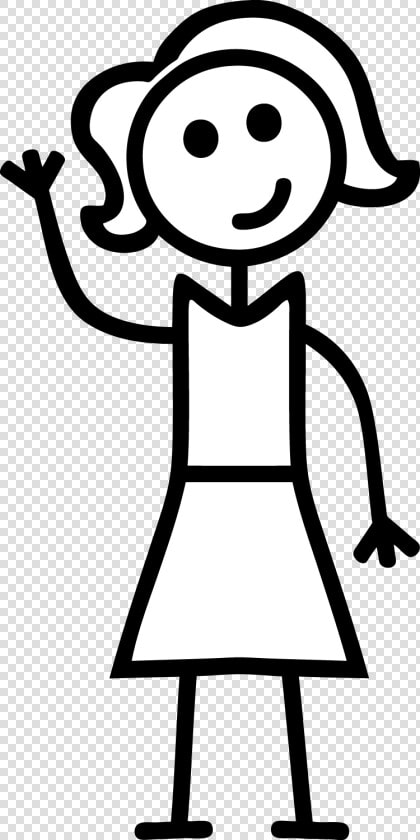 Transparent Stick Figure Png   Girl Stick Figure Png  Png DownloadTransparent PNG