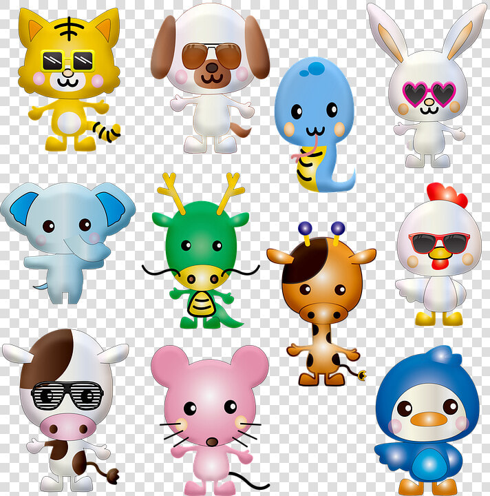 Kawaii Animals  Japanese Kawaii  Rabbit  Dog  Snake   Cartoon  HD Png DownloadTransparent PNG