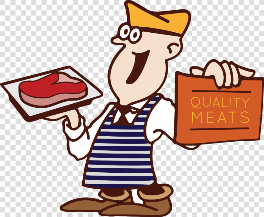 Vector Freeuse Library Butchers Shop Clipart   Butcher Cartoon Png  Transparent PngTransparent PNG