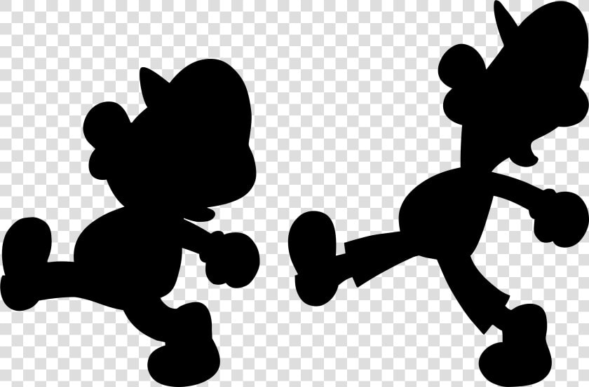 Picture Royalty Free Idubbbz Drawing Silhouette   Mario And Luigi Silhouette  HD Png DownloadTransparent PNG