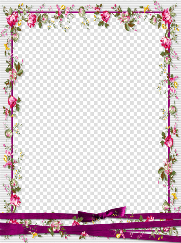  mq  flowers  flower  bow  bows  ribbon  pink  frames   Frame Background Border Design  HD Png DownloadTransparent PNG