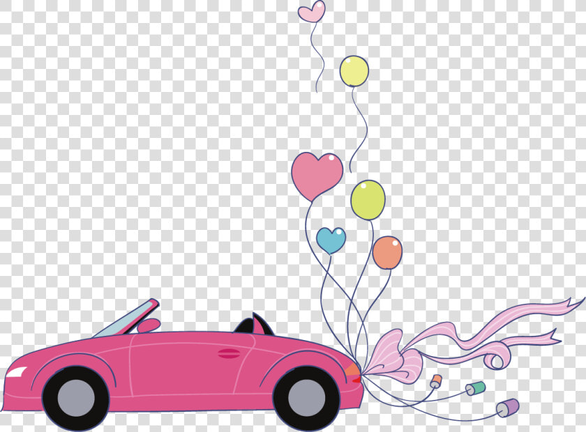 Carton Drawing Car   Pink Car Drawing  HD Png DownloadTransparent PNG