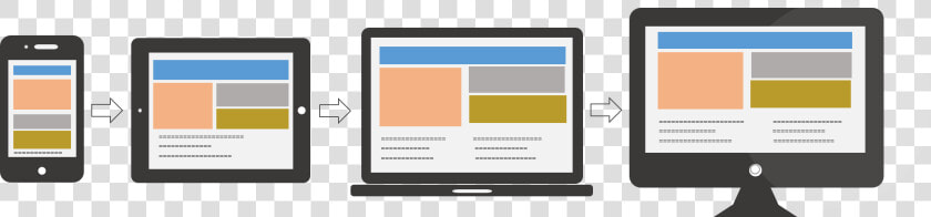 Responsive Web Design From Mobile To Tablet To Laptop   Mobile First Website  HD Png DownloadTransparent PNG