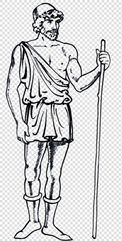 Transparent Ancient Greece Png   Ancient Greek Man Drawing  Png DownloadTransparent PNG