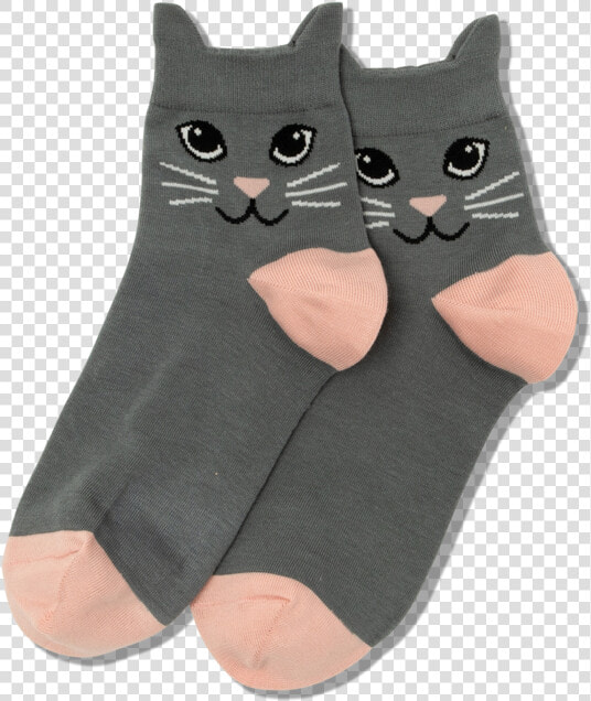 Women S Cat Ears Anklet Socks Class Slick Lazy Image   Black Cat  HD Png DownloadTransparent PNG