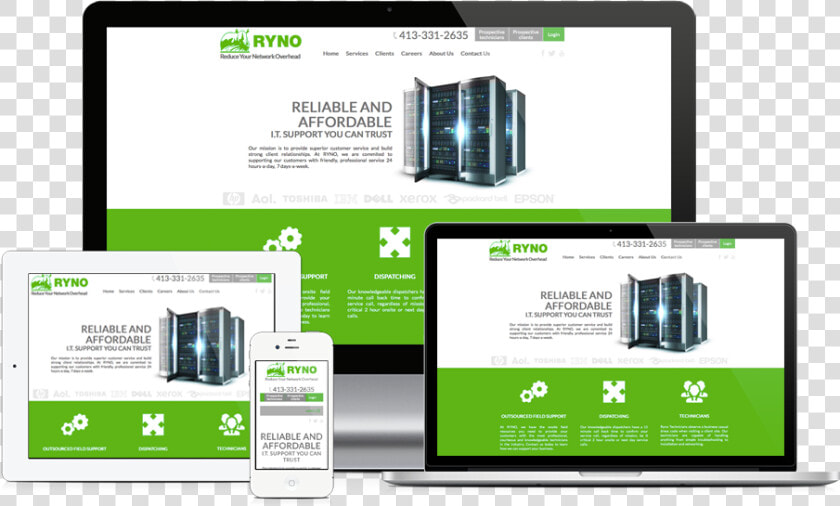 Portfolio   Service Technician Website For Ryno Network   Online Advertising  HD Png DownloadTransparent PNG