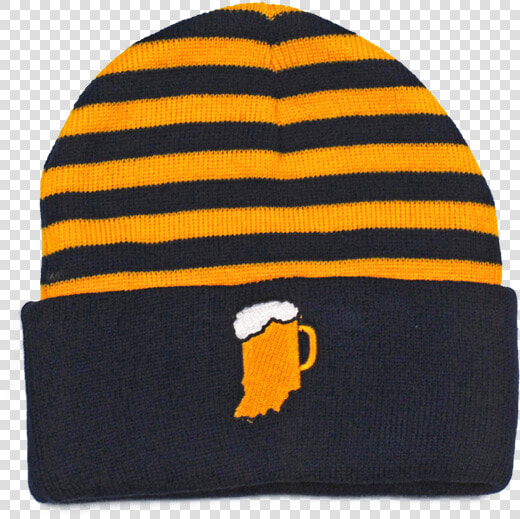 Drink Navy  amp  Gold Stripe Beanie Data large Image   Anna Bauer Konstnär  HD Png DownloadTransparent PNG