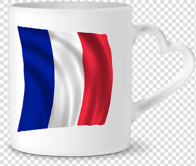 Mug Coeur Drapeau Français Par Mebarek Refai   Beer Stein  HD Png DownloadTransparent PNG