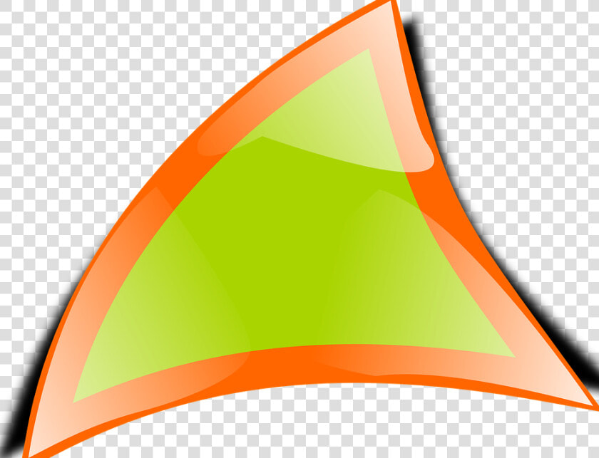 Triangle  Warped  Border  Frame  Glossy  Green  Orange   Curved Triangle Shape Vector  HD Png DownloadTransparent PNG