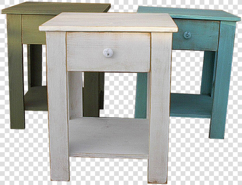 Shown In Old Sage  Old Cottage White  And Old Aqua   End Table  HD Png DownloadTransparent PNG