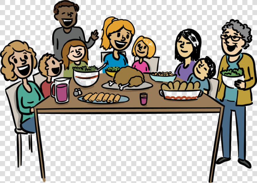 Large Size Of Thanksgiving   Family Thanksgiving Dinner Clip Art  HD Png DownloadTransparent PNG