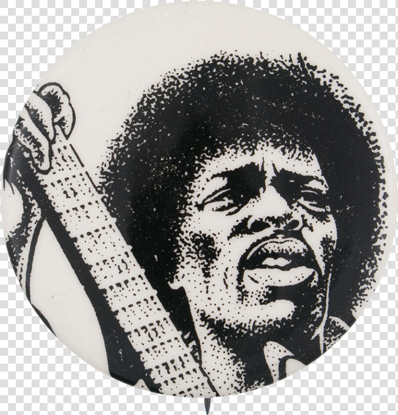 Jimi Hendrix With Guitar Music Button Museum   Badge  HD Png DownloadTransparent PNG