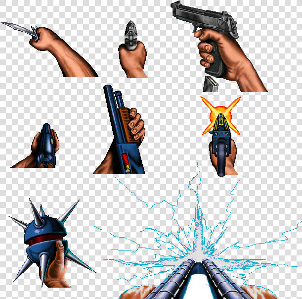 Clipart Gun Fps   Blood 1997 Weapons Sprites  HD Png DownloadTransparent PNG