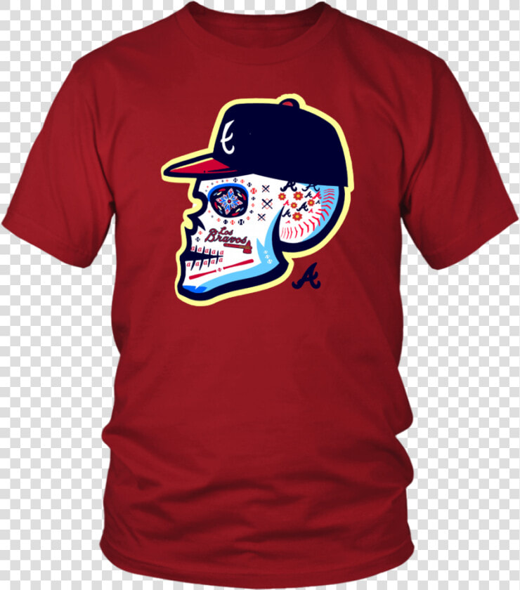 2019 Los Bravos Sugar Skull Shirt Atlanta Braves   Los Bravos Atlanta Braves  HD Png DownloadTransparent PNG