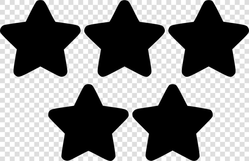 Five Stars   Bintang 5 Hitam  HD Png DownloadTransparent PNG