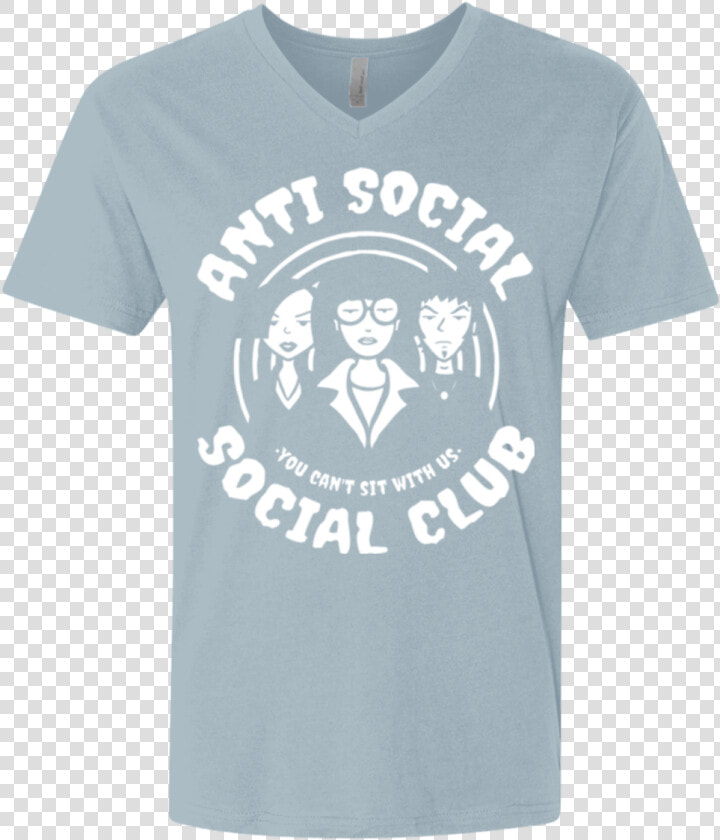 Anti Social Club Men S Premium V Neck   Active Shirt  HD Png DownloadTransparent PNG