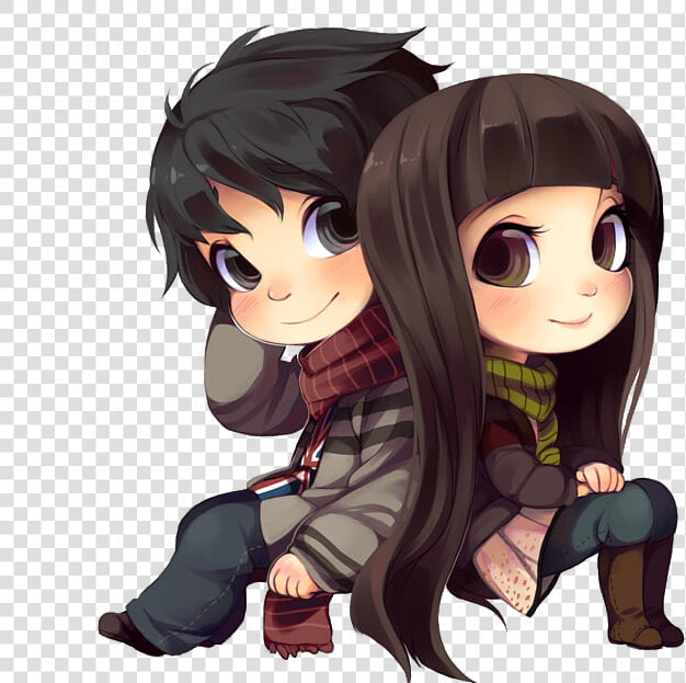 Chibi Couple   Anime Chibi Couple Png  Transparent PngTransparent PNG