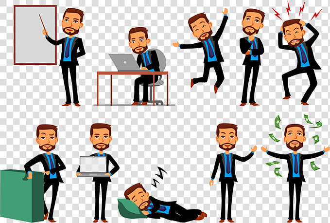 Business Animated Characters   Animated Cartoon Characters Man  HD Png DownloadTransparent PNG