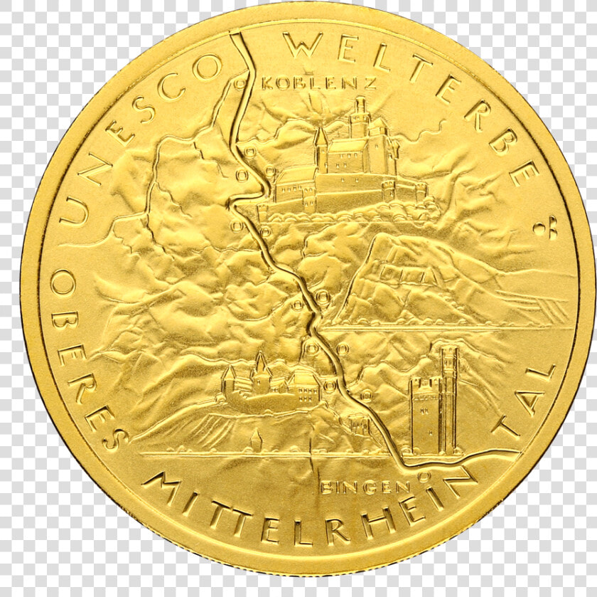 Gold Coin Png  100 Euro Upper Rhein Valley 1 2oz Gold   Coin  Transparent PngTransparent PNG