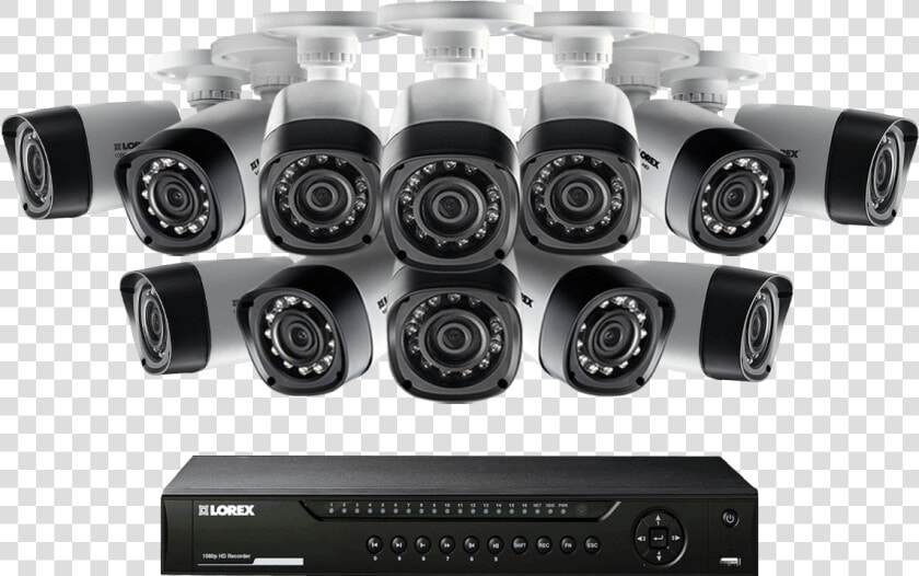 Hd 1080p Surveillance Camera System With 12 Cameras   16 Channel Dvr 1080p  HD Png DownloadTransparent PNG