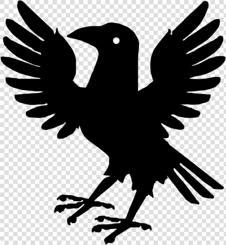 Heraldic Raven Free Clipart Silhouette   Heraldic Raven  HD Png DownloadTransparent PNG