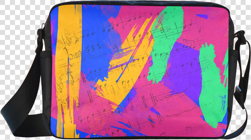 Groovy Paint Brush Strokes With Music Notes Classic   Bag  HD Png DownloadTransparent PNG