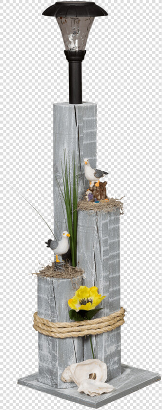 Amish Handcrafted Solar Nautical Post Lawn Ornament   African Grey  HD Png DownloadTransparent PNG