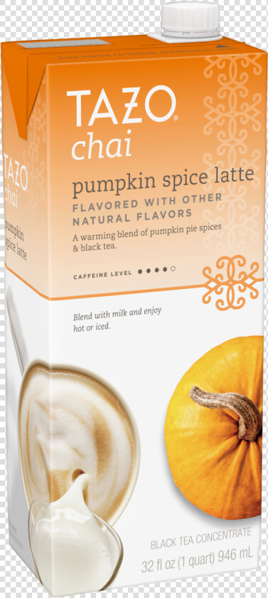 Tazo Chai Pumpkin Spice Latte 32oz   Tazo  HD Png DownloadTransparent PNG