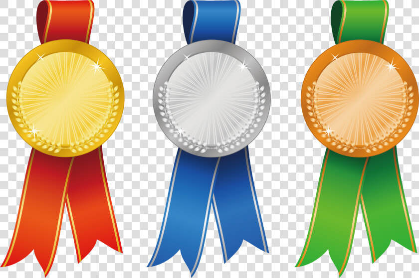 Gold Ribbon Rosette Silver   Cartoon Medals Png  Transparent PngTransparent PNG