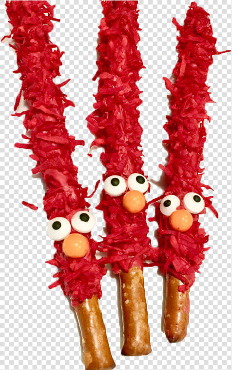 Individually Wrapped  Elmo Inspired Chocolate Covered   Sesame Street Chocolate Covered Pretzels  HD Png DownloadTransparent PNG