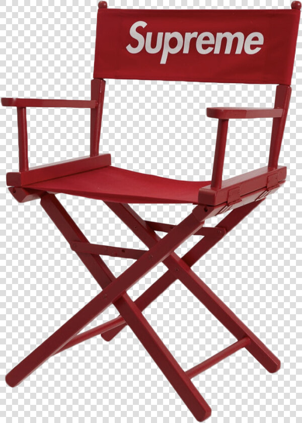 Transparent Director S Chair Png   Supreme Directors Chair Red  Png DownloadTransparent PNG