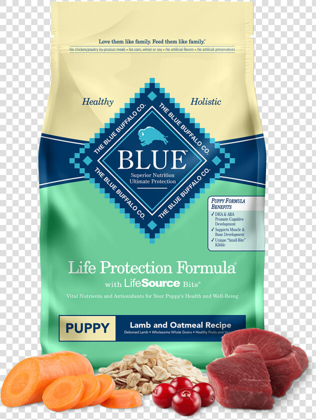 Life Protection Formula Puppy Lamb  amp  Oatmeal Recipe   Grain Free Blue Buffalo Puppy Food  HD Png DownloadTransparent PNG