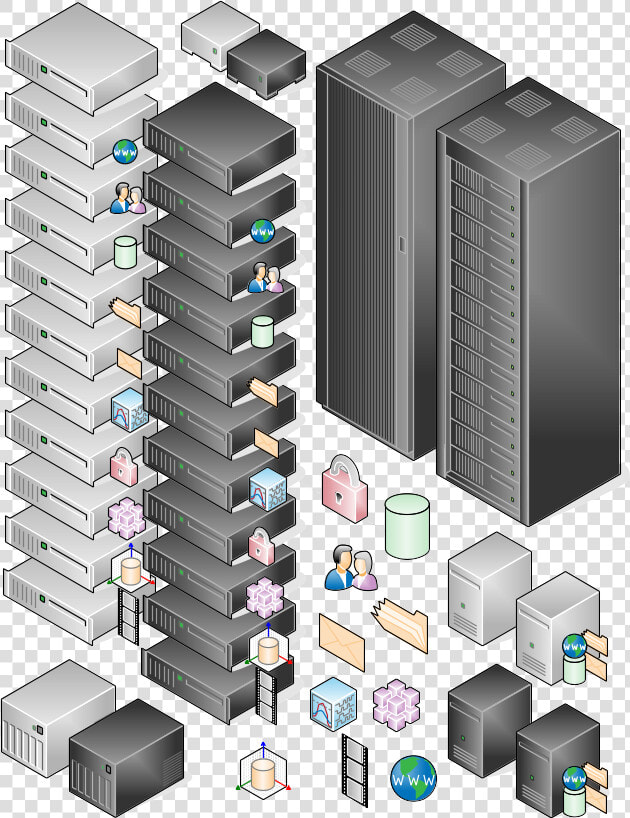 3d Data Center Visio Stencils  HD Png DownloadTransparent PNG