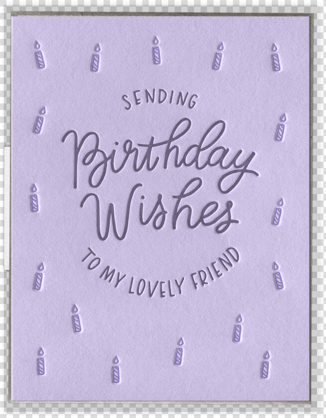 Lovely Birthday Wishes Letterpress Greeting Card   Construction Paper  HD Png DownloadTransparent PNG