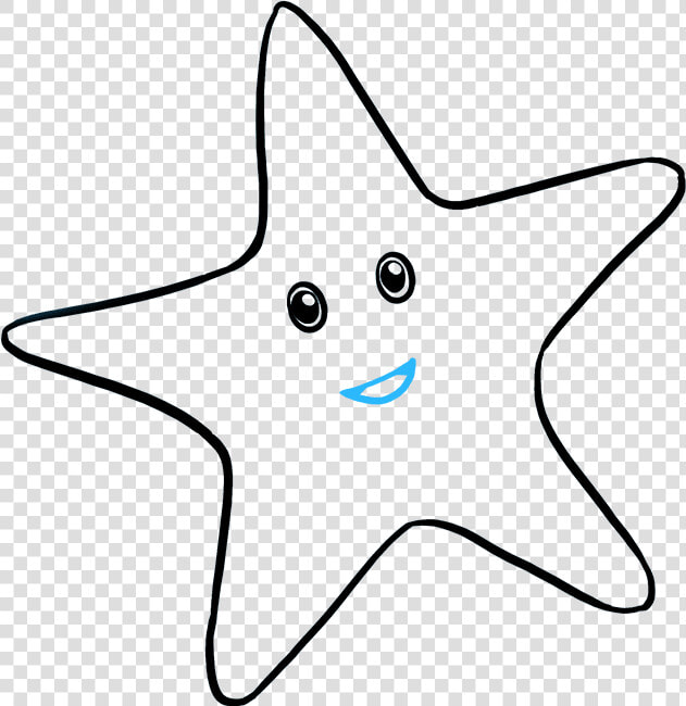 How To Draw Cute Starfish   Starfish  HD Png DownloadTransparent PNG