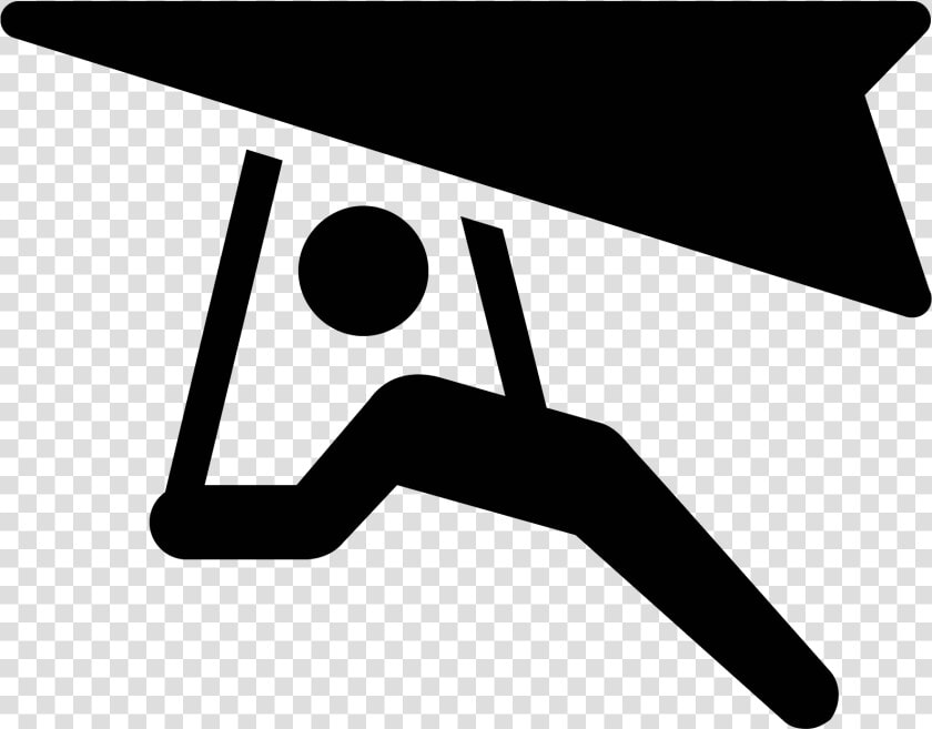 This Image Shows A Hang glider With A Human Outline   Graphic Design  HD Png DownloadTransparent PNG