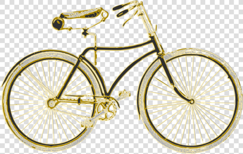 Vintage Bicycle Clip Art   Pen And Ink Bicycle  HD Png DownloadTransparent PNG