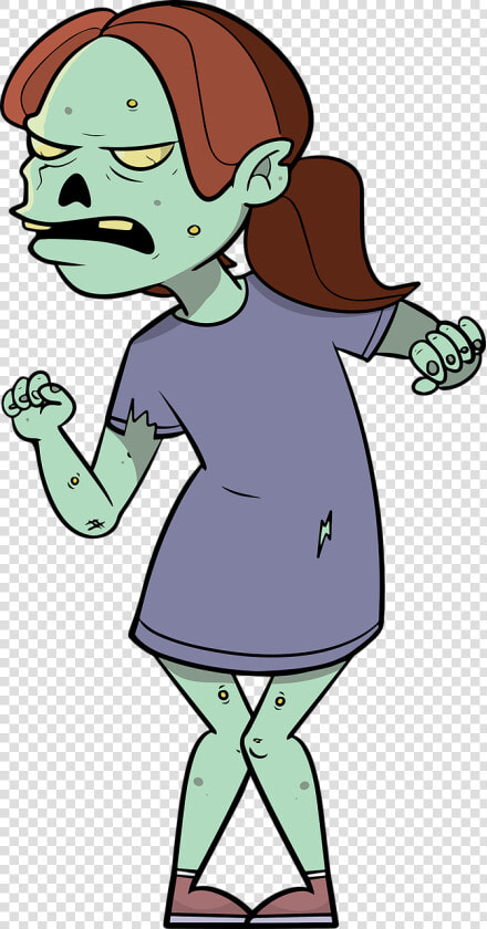 Zombie   Png Caricatura De Mujer Zombie  Transparent PngTransparent PNG