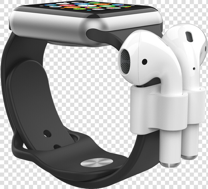 Mworks Mcase Apple Watch Airpods Holder White   Apple Watch With Airpods Holder  HD Png DownloadTransparent PNG