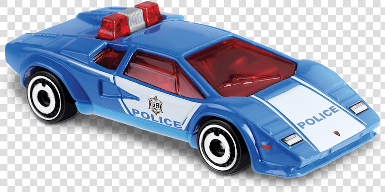 Hot Wheels Lamborghini Countach Police Car  HD Png DownloadTransparent PNG