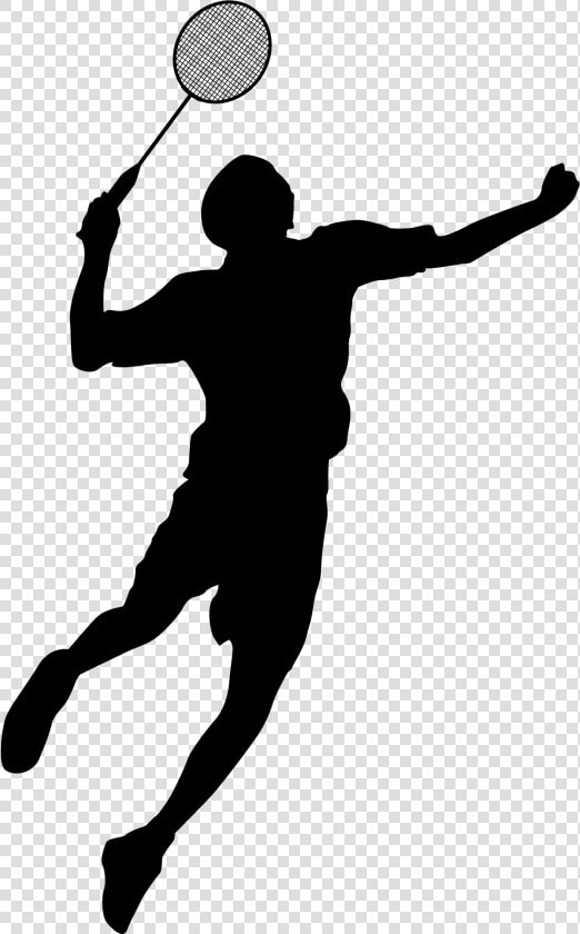 Transparent Basketball Player Silhouette Png   Badminton Silhouette  Png DownloadTransparent PNG