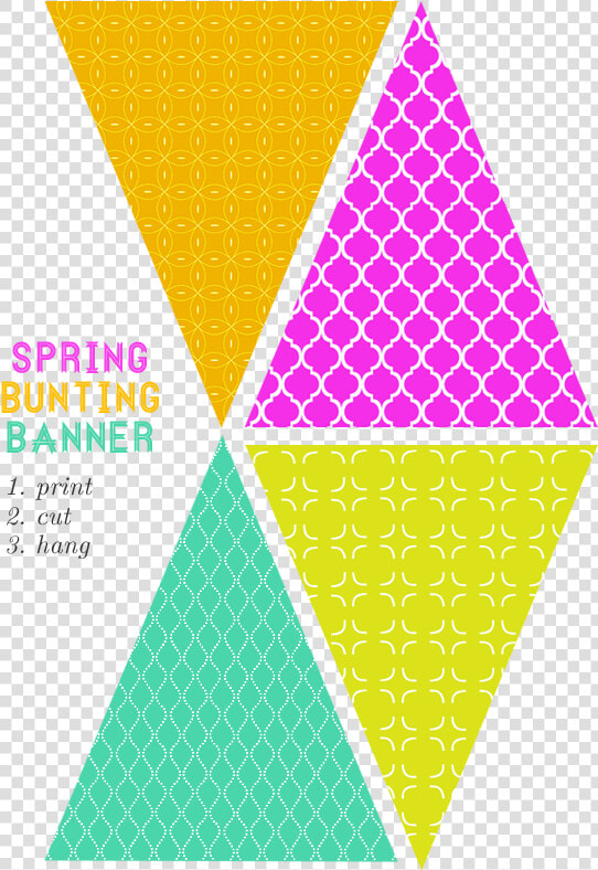 Transparent Triangle Banner Clipart   Free Printable Bunting Flag Template  HD Png DownloadTransparent PNG