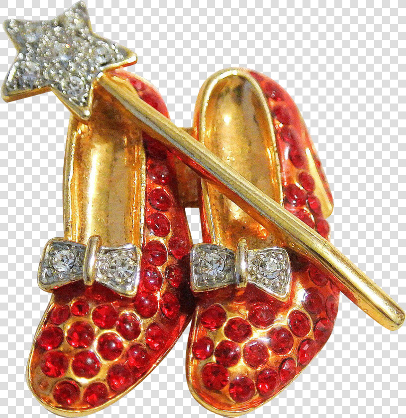  vintage On Www   New Rhinestone Ruby Slippers And Wand  HD Png DownloadTransparent PNG